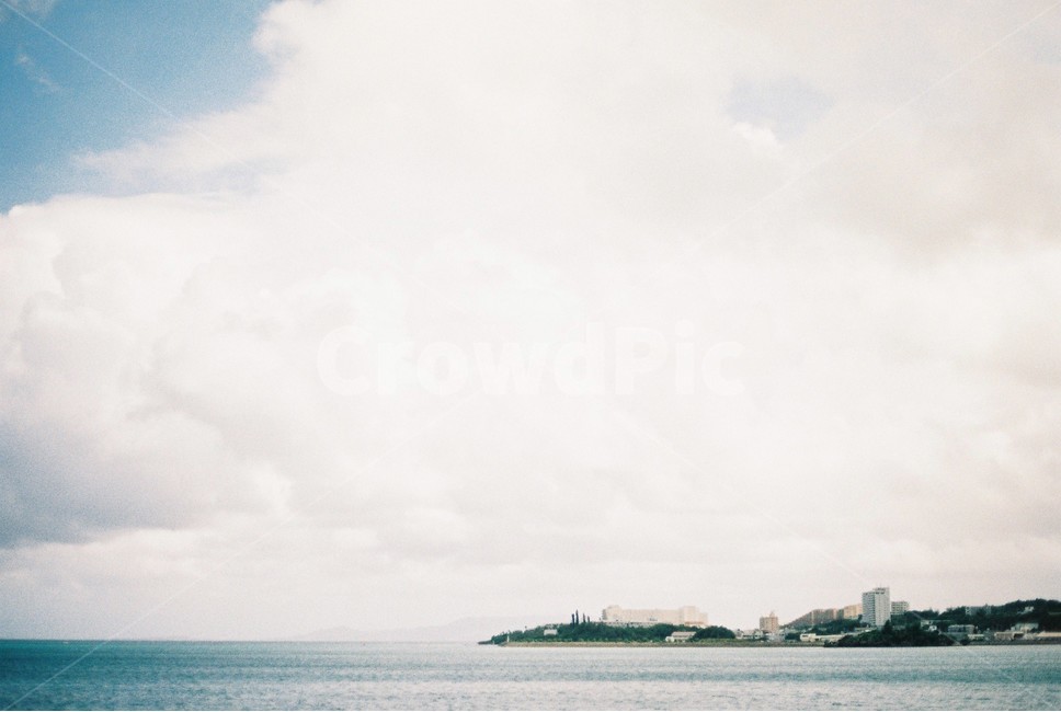 오키나와,해안,바다,필름카메라,구름,coast,sea,여름
