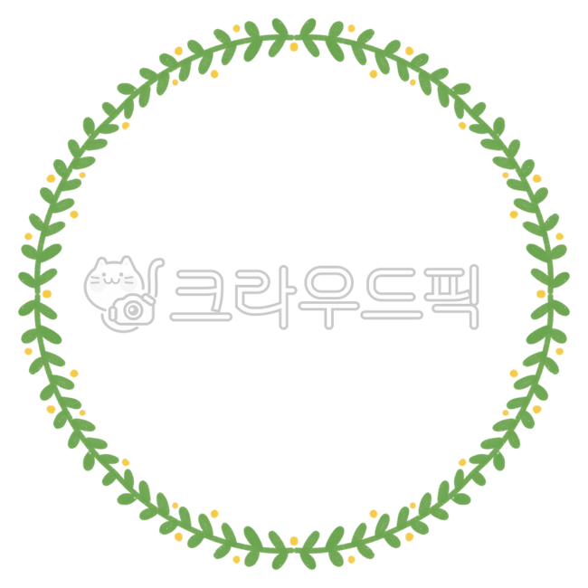 Circle wreath,circle sticker,picture frame,circle frame,daku,memo,sticker,border,frame,circle,wreath,circle,colored pencil,baby,green,leaf,leaves,fresh,cute