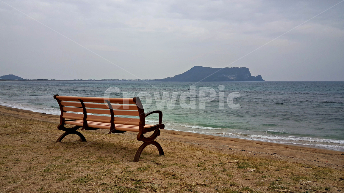 바닷가,벤치,bench,가구,furniture,성산일출봉