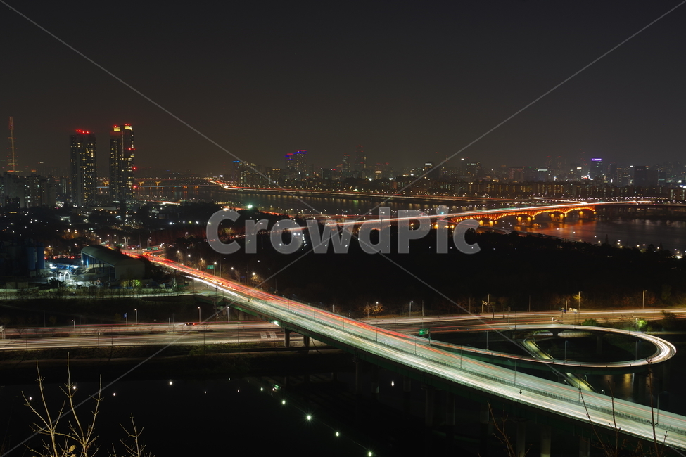 응봉산,야경,서울야경,잠실방향,road