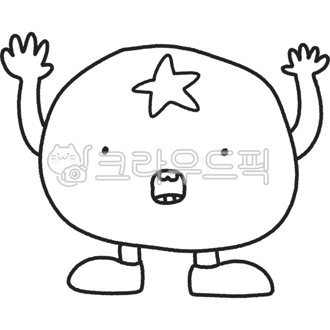 Tomato,fruit,vegetable,trivial fruit,series,cherry tomato,surprise,border,character,line drawing,black line