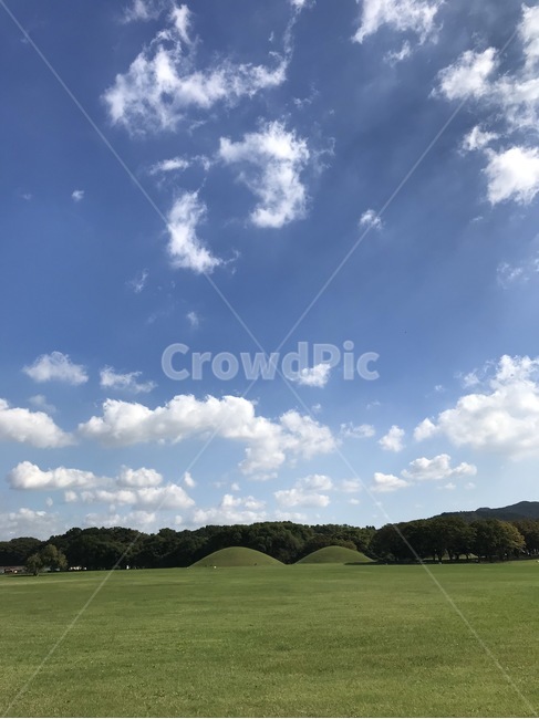 경주,국내,들판,유적지,구름,자연,하늘,nature,목초지,outdoors,grassland,field,들
