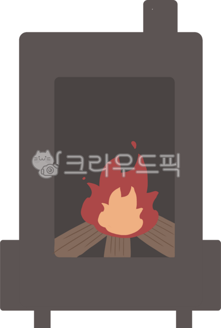 난로,화목난로,난방기기,스티커,장식