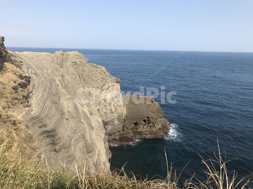 바닷가,파도,돌,절벽,제주도,바다,송악산,송악산둘레길,둘레길