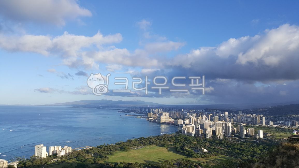ocean,nature,Hawaii,sight,diamond head,summer