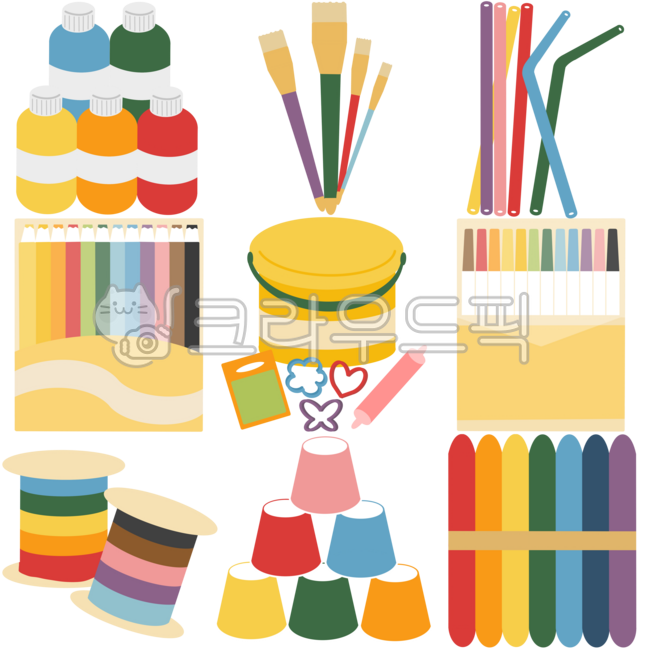 문구,미술,미술도구,문구류,문구용품,미술용품,미술재료,미술자료,생활용품,색칠도구,채색도구,미술영역,문구점,물감,붓,빨대,색연필,싸인펜,점토,찰흙놀이,하드바,종이컵,리본끈