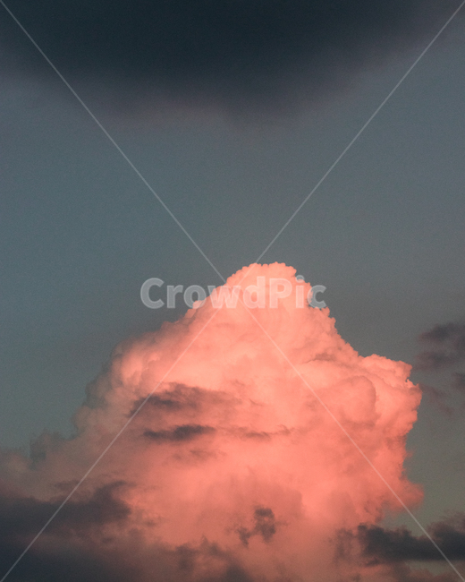 구름,주황색,주황,하늘,뭉실구름,cloud,orange,sky