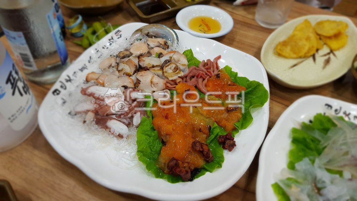 개불, 해물, 문어, 전복, 회, 사진,이미지,일러스트,캘리그라피 - 음식찍는맹지작가