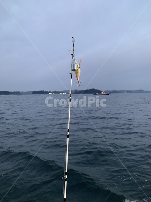 낚시,쭈꾸미,바다,낚싯대,파도