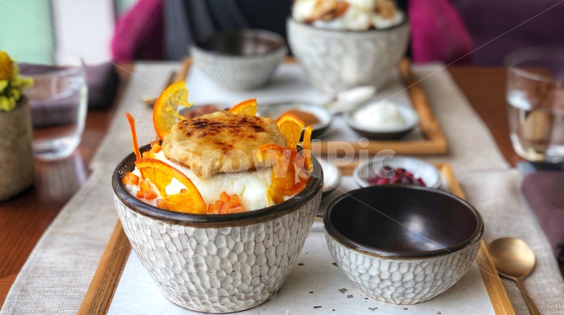 빙수,호텔,라운지,간식,그릇