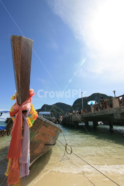뱃머리,보트,롱테일보트,bow,prow,바다,대양,sea,ocean,sky,bluesky,blue,푸른하늘,파란하늘
