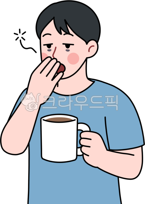 하품, 졸린, 졸려, 피곤한, 졸음, 사진,이미지,일러스트,캘리그라피 - Namanlee작가