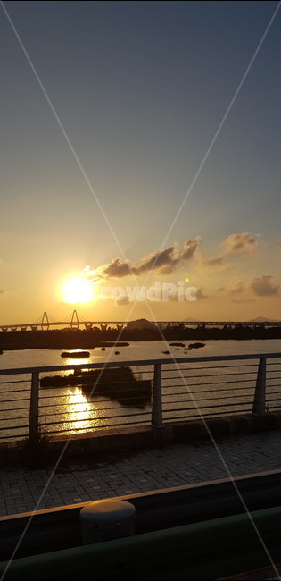 정서진,인천대교,석양,노을,풍경