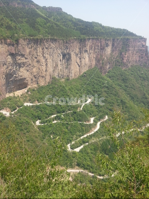 산,풍경,중국,태항산,등산