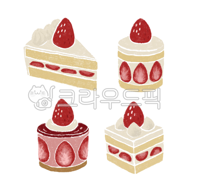 adornment,fruit,creme,pattern,simple,sauce,cute,Strawberry illustration,cake,color pencil,Doodle,hand drawing,strawberry,cream,food,dessert,background,illustration