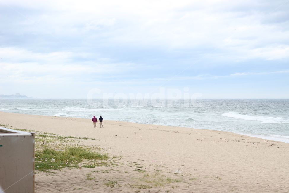 강릉,사천해수욕장,흐림,날씨,바다,동행,sea,blue,조깅