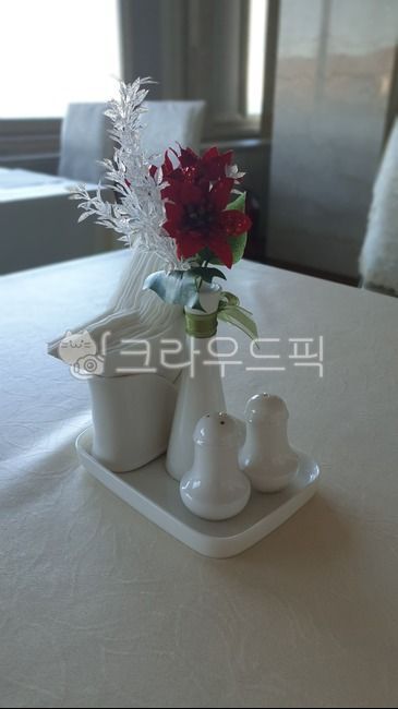 plant,식물,flowerbouquet,꽃부케,flowerarrangement,꽃꽂이,flower,꽃,blossom,소금,후추,센터피스,중앙장식물,냅킨,칵테일냅킨,호텔,식당,꽃병,냅킨홀더