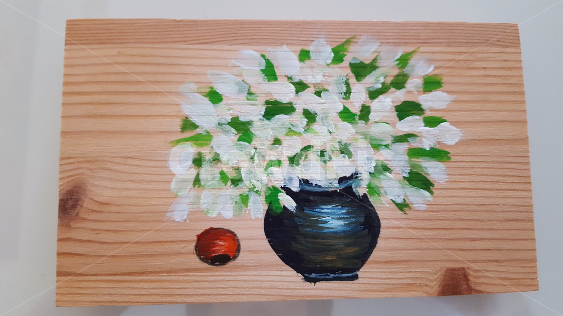 화병,꽃그림,안개꽃,나무장식,꽃,과일,그림