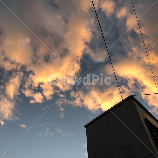 하늘,노을,해질녘,자연,경치,풍경,nature,sky,적운,날씨