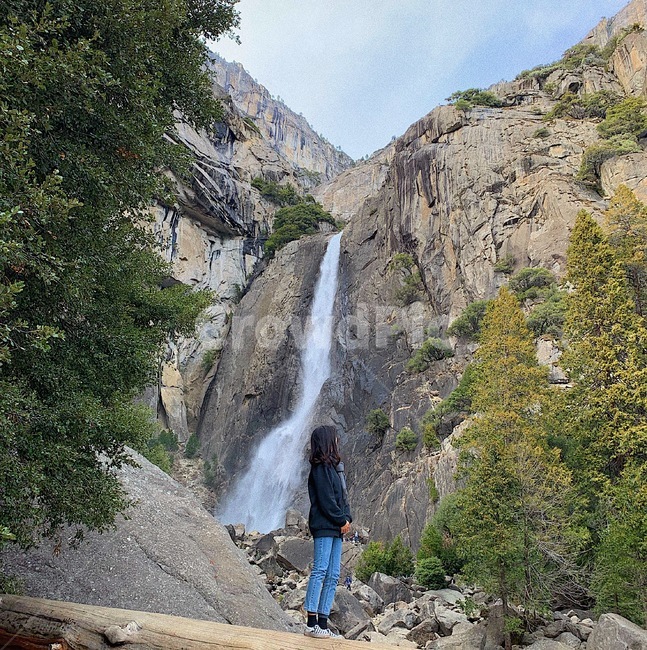 요세미티,캘리포니아,yosemite,요세미티국립공원,폭포,자연,여행,힐링,휴식,등산,하이킹,나무,숲,투어,절경,nationalpark,여자뒷모습,뒷모습,서있는모습