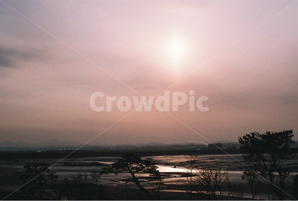 노을,바다,서해,감성사진,필름사진,자연,풍경,nature,landscape,감성,sensible,feeling,outdoors,옥외,land,땅