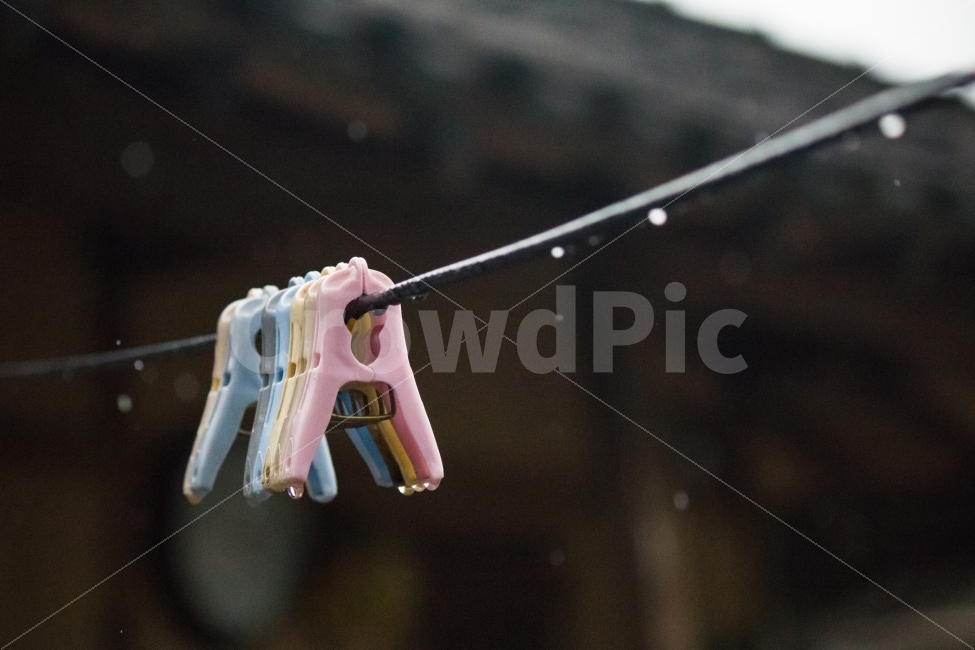 clothespin,clothesline,rainy day,Rainyday,sight
