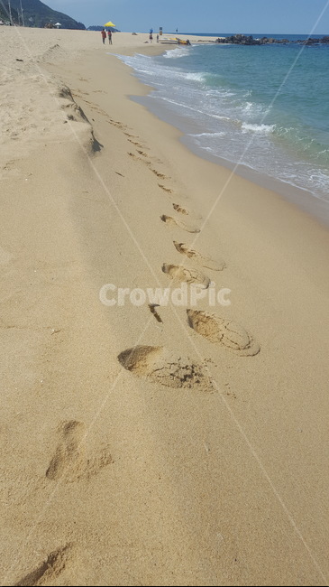 바다,정동진,파도,모레,수평선,발자국,자연,풍경,nature,landscape,해변,바다,beach,sea