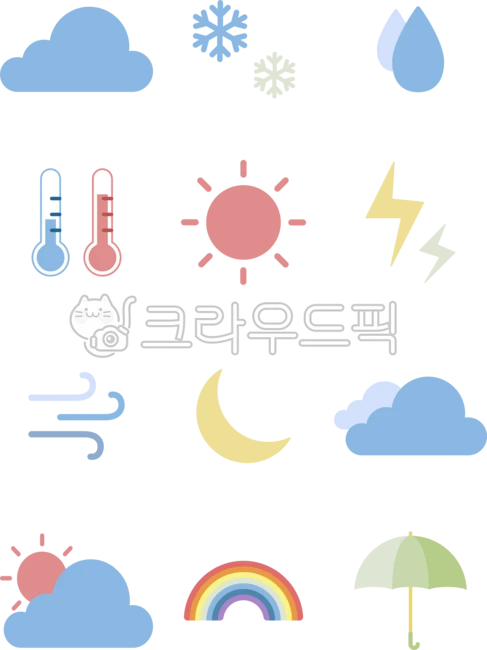날씨, 날씨예보, 일기, 아이콘, 픽토그램, 사진,이미지,일러스트,캘리그라피 - 혜윰100작가