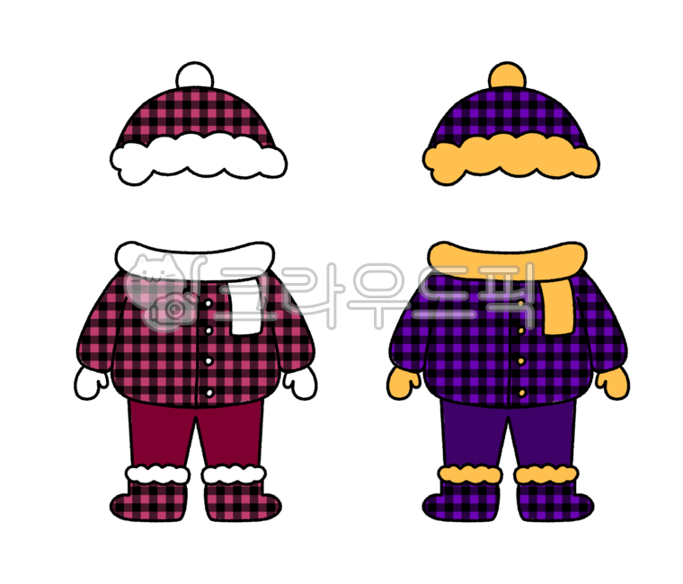 겨울옷,한벌의상,코트,모자,바지,디자인,일러스트,요소,winterclothes,onecostume,coat,hat,pants,design,illustration,element