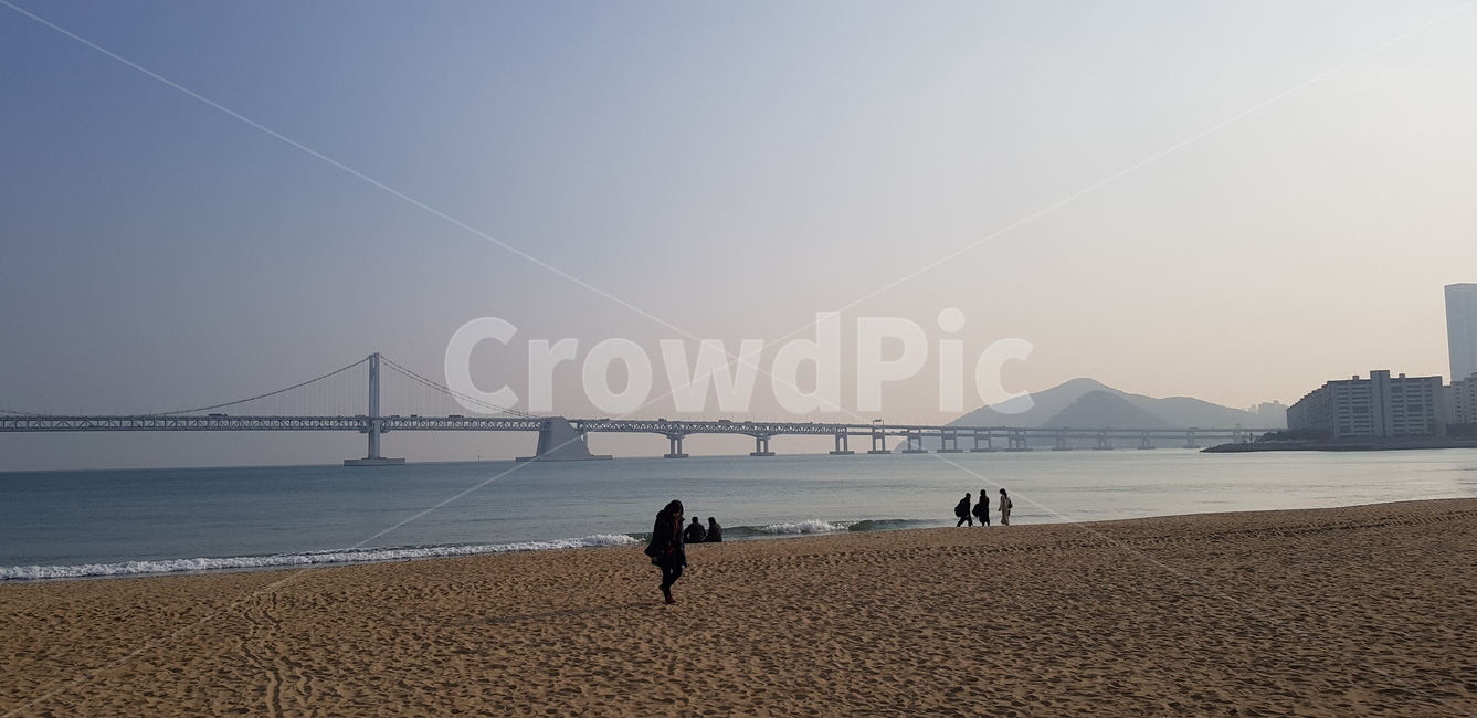 부산,바다,해변,모래사장,풍경