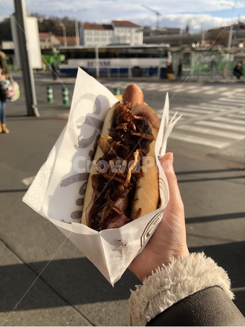 핫도그,음식,독일,소시지,유럽,유럽음식,독일소시지,길거리음식,맛집,마늘,소스,손,디저트,간식,후식,dessert,snack