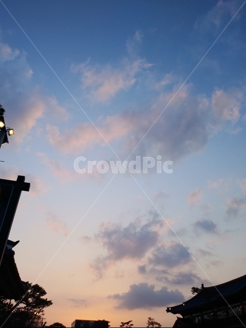 하늘,구름,파란하늘,노을,주황하늘,구름하늘,sky,cloud,sunrise