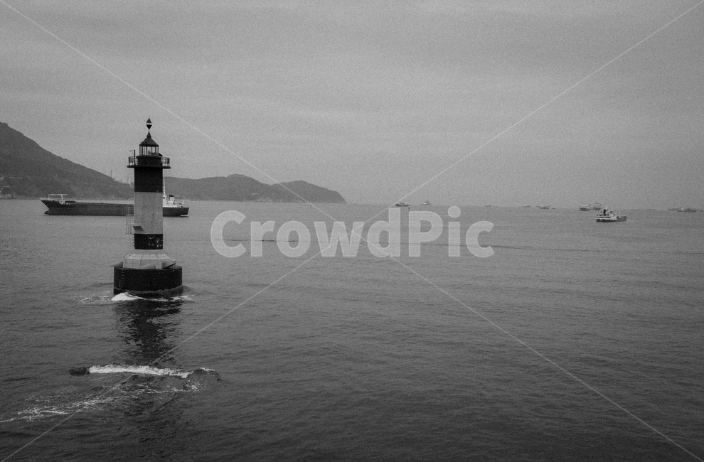 등대,바다,배,lighthouse,beacon,tower,흑백,감성사진