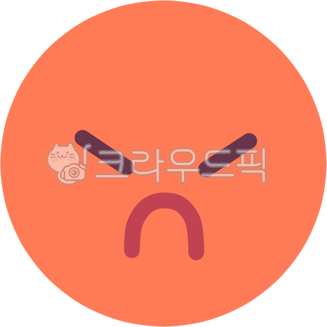 분노, 화남, 화, 이모티콘, 표정, 사진,이미지,일러스트,캘리그라피 - monuuu작가