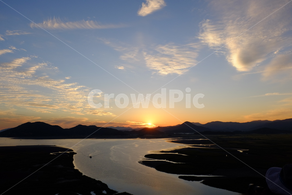 순천만,전망대,노을,갈대,순천,sunset,조각배