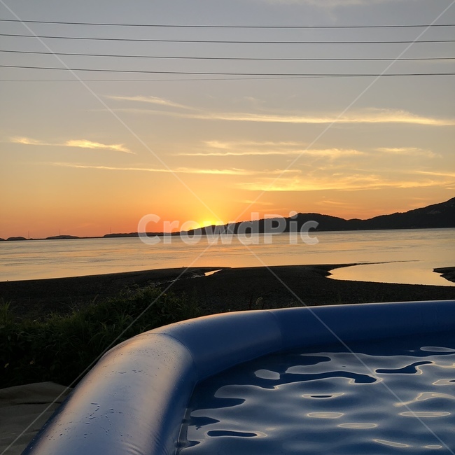 풍경,휴가,인천,해수욕장,노을,여름,summer,vacation,힐링,view,섬,강화도,beach,수영,풀장