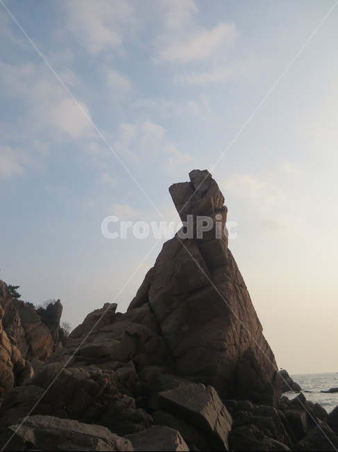을왕리,처녀바위,바닷가,해변,감성