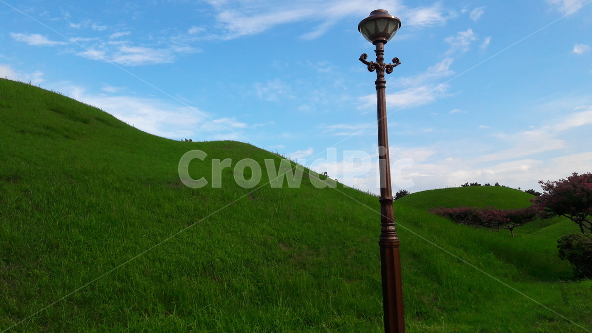자연,하늘,가로등,언덕,잔디,자연,풍경,nature,landscape,lamp post,램프 포스트