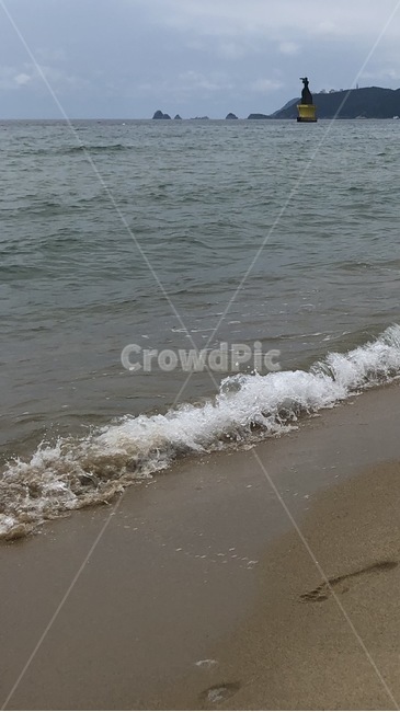파도,해수욕장,바다,해변,발자국