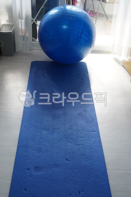 mat,blue,gym ball,training,Homet