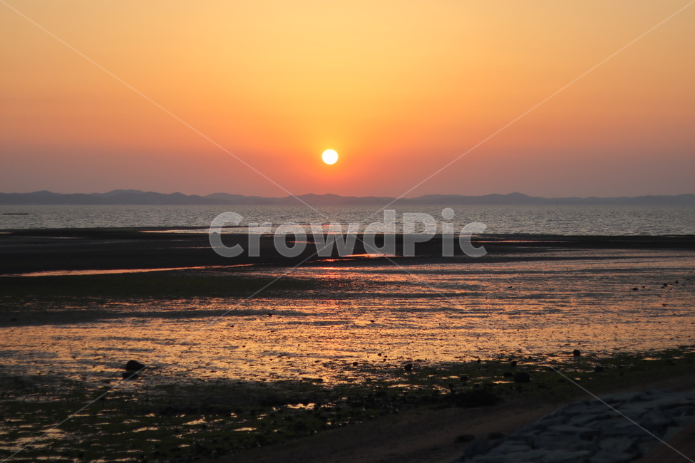 일몰,해,저녁,맑음,바다,자연,풍경,nature,landscape,해변,바다,beach,sea,outdoors,옥외