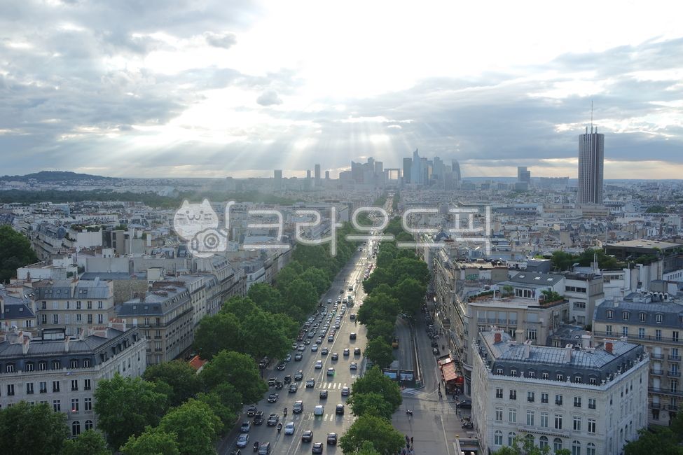fly,Arc de Triomphe,france,France,Panoramic view of Paris,Paris