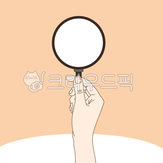 일러스트,illustration,일러스트레이션,손,돋보기,magnifier,확대,expansion,잡다,돋보기잡은손