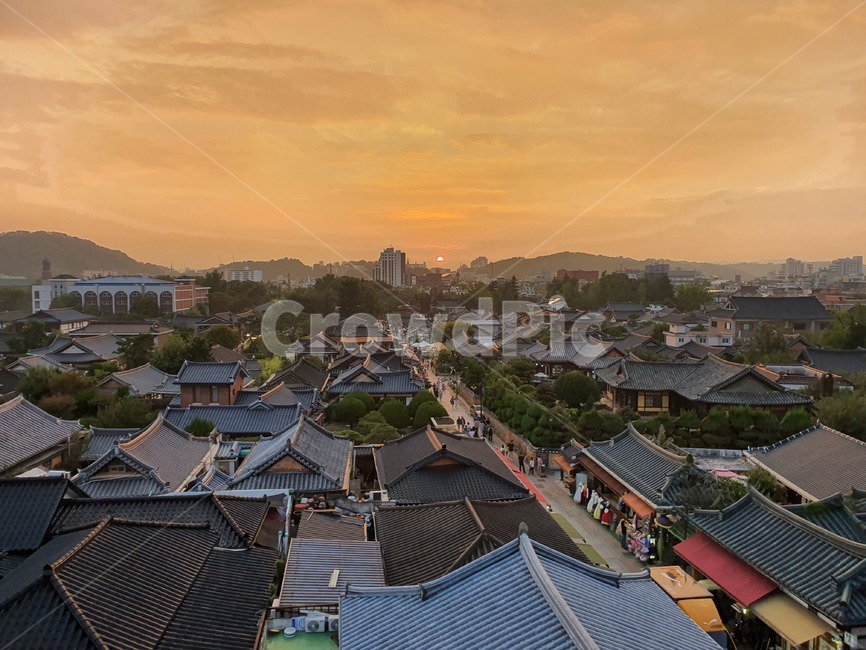 roof,지붕,한옥,한옥마을,노을,한국전통,한국문화,korean traditional,korean culture