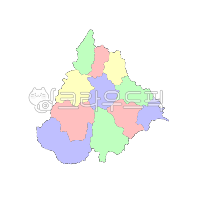 경상남도,경상도,경남,영남,산청군,산청,대한민국,우리나라,한국,행정구역,도,시,군,읍,면,동,지도,행정구역지도,4색지도,파란색,노란색,빨간색,초록색,map