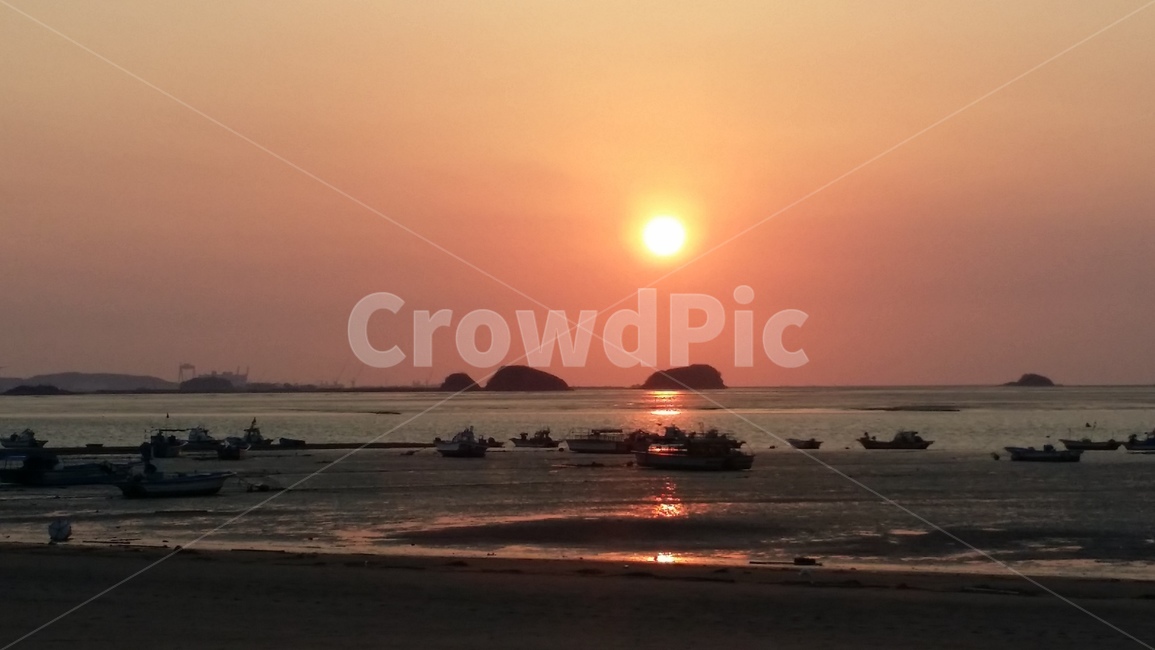 evening glow,sunset,beach sunset,nightfall,sea sunset