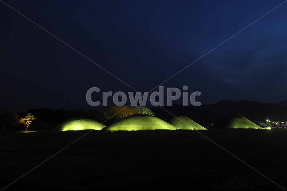 경주,야경,나무,빛,왕릉,야경,밤,풍경,nightscape,night,landscape,outdoors,옥외,grassland,목초지,field,들,nature,자연