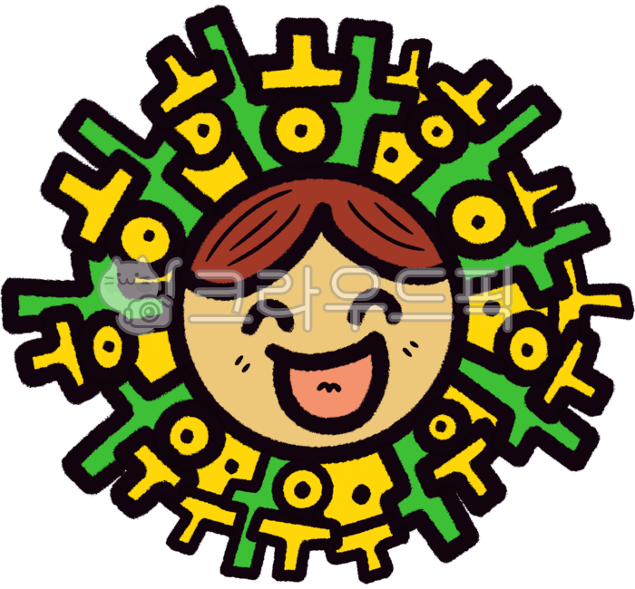 하하하, 웃음, 얼굴, face, smile, 사진,이미지,일러스트,캘리그라피 - cookyimage작가