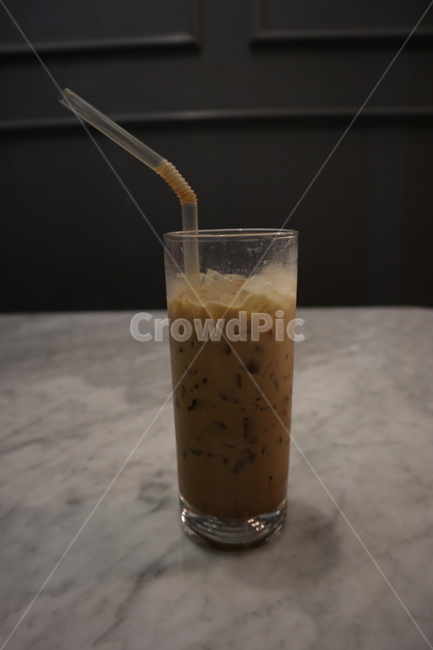 커피,유리잔,배트남커피,연유커피,라떼