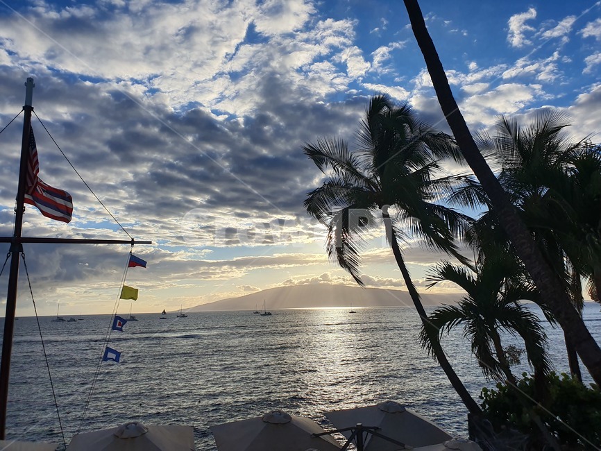 하와이,마우이,일몰,노을,뷰,구름,하늘,파란하늘,푸른하늘,바다,sea,sky,여름,summer,hawaii,maui,cloud,tree
